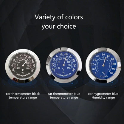 Auto Car Vehicle Thermometer/Hygrometer Clock Mini Small Classic DAshboard Thermometer Car Cool Decoration Metal Alloy