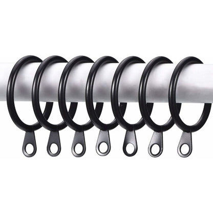 Metal Curtain Rings, Curtain And ROd Hanging Rings, 30Mm Inner Diameter Drapery Sliding Eyelet Rings (Black, 40 Pack)