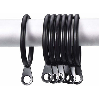 Metal Curtain Rings, Curtain And ROd Hanging Rings, 30Mm Inner Diameter Drapery Sliding Eyelet Rings (Black, 40 Pack)