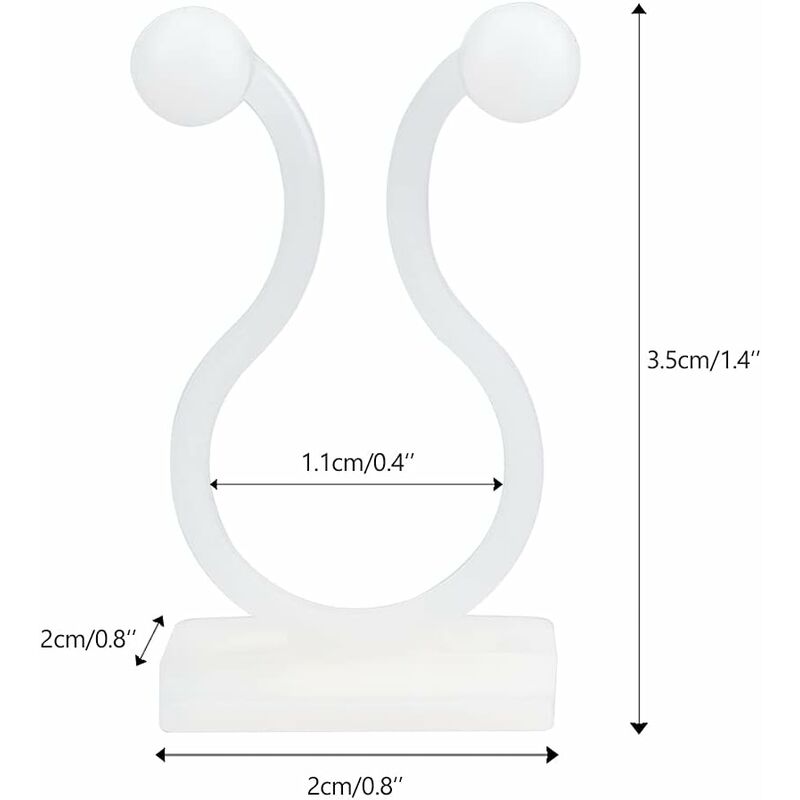 100 pcs Climbing Plant Support Clip, Wall Plant Clip, Vine Wall Clip, Clip For Climbing Plants -White