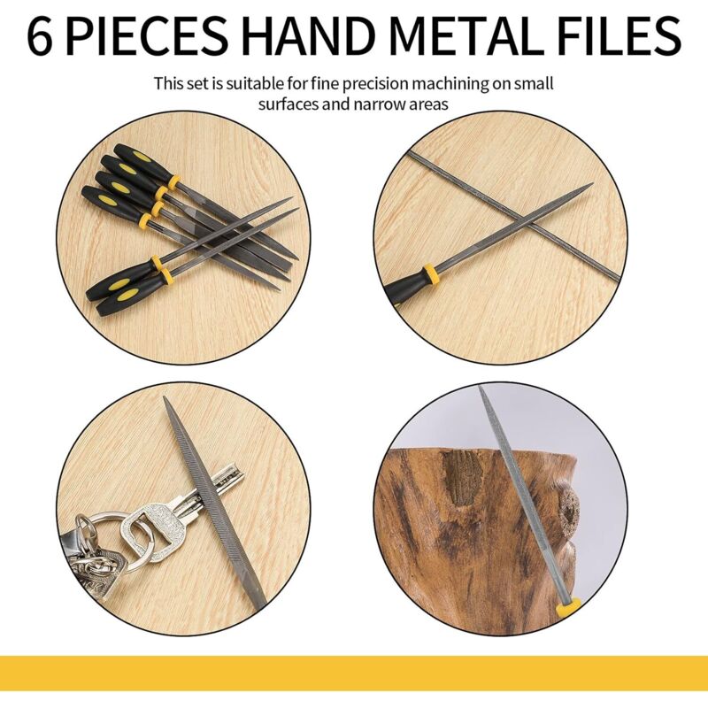 6 Pieces File Set, Files And Rasps, Needle Files, Diamond Rasp Files For Wood/Metal/Workshop/Plastics Repair