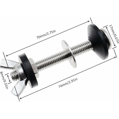 Toilet Tank Bolts And Washers, 4 Pack Toilet Bolts, Stainless Steel Washing Tool Accessories For Split Toilets