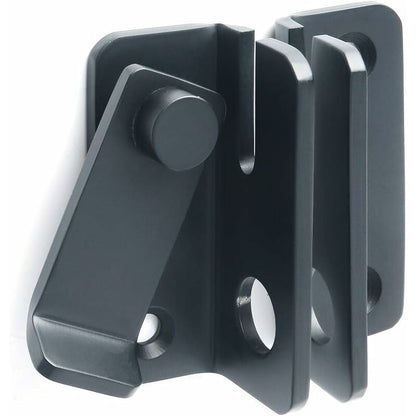 Sliding Door Lock Padlock Hasp Door Lock Latch Buckle Hook Anti-Theft, Stainless Steel Matte Black Finish, Ems3005-B