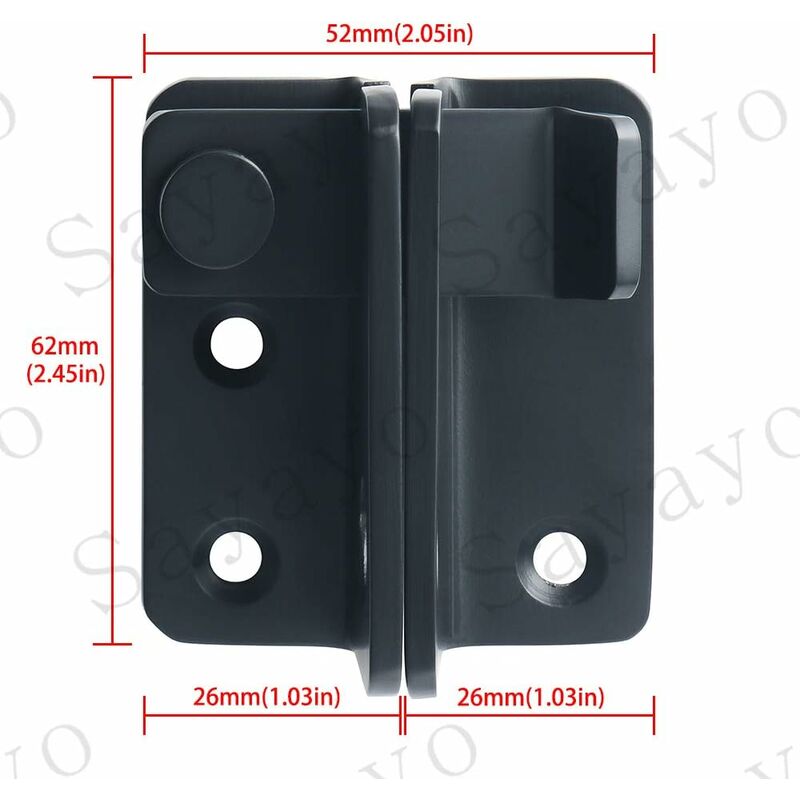 Sliding Door Lock Padlock Hasp Door Lock Latch Buckle Hook Anti-Theft, Stainless Steel Matte Black Finish, Ems3005-B