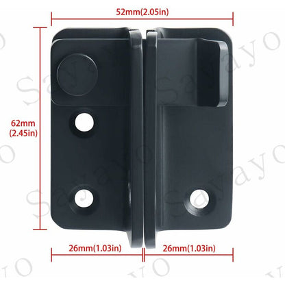 Sliding Door Lock Padlock Hasp Door Lock Latch Buckle Hook Anti-Theft, Stainless Steel Matte Black Finish, Ems3005-B