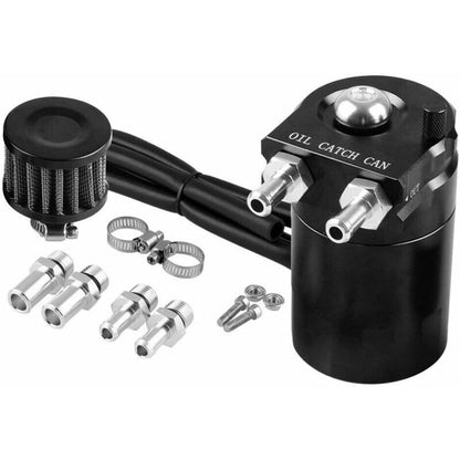Universal Oil Catch Can, 300Ml Air Filter Breather Engine Separator Oil Tank Car Oil Catcher (Blue)