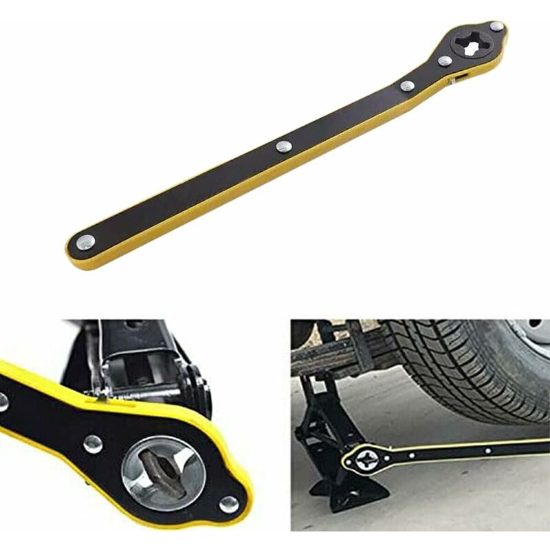 Labor Saving Wrench Auto Jack Ratchet Wrench Car Jack And Lug Wrench Handle For Motorcycle, Car, Suv And Other Vehicles