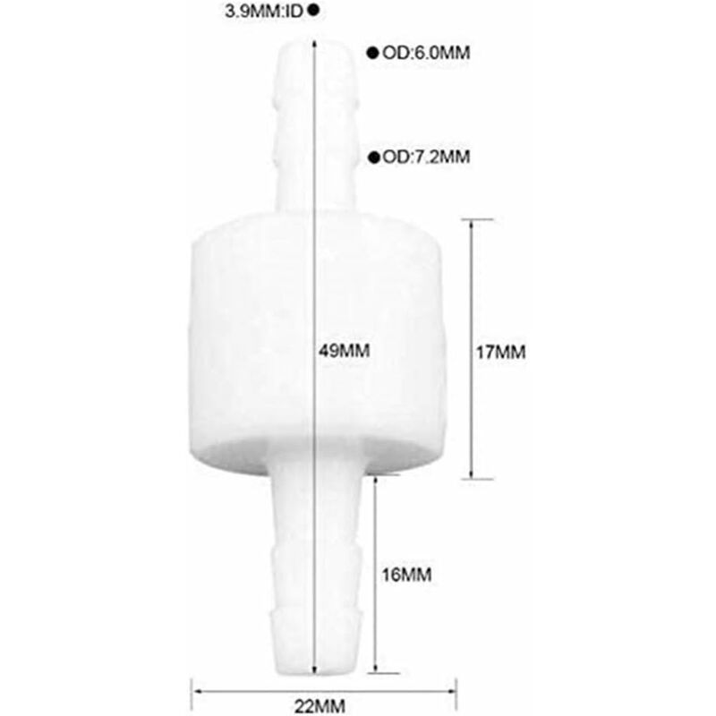 Inline Check Valve For Fuel Oil Water Gas Air One Way Durable For Water Fuel Air Liquid