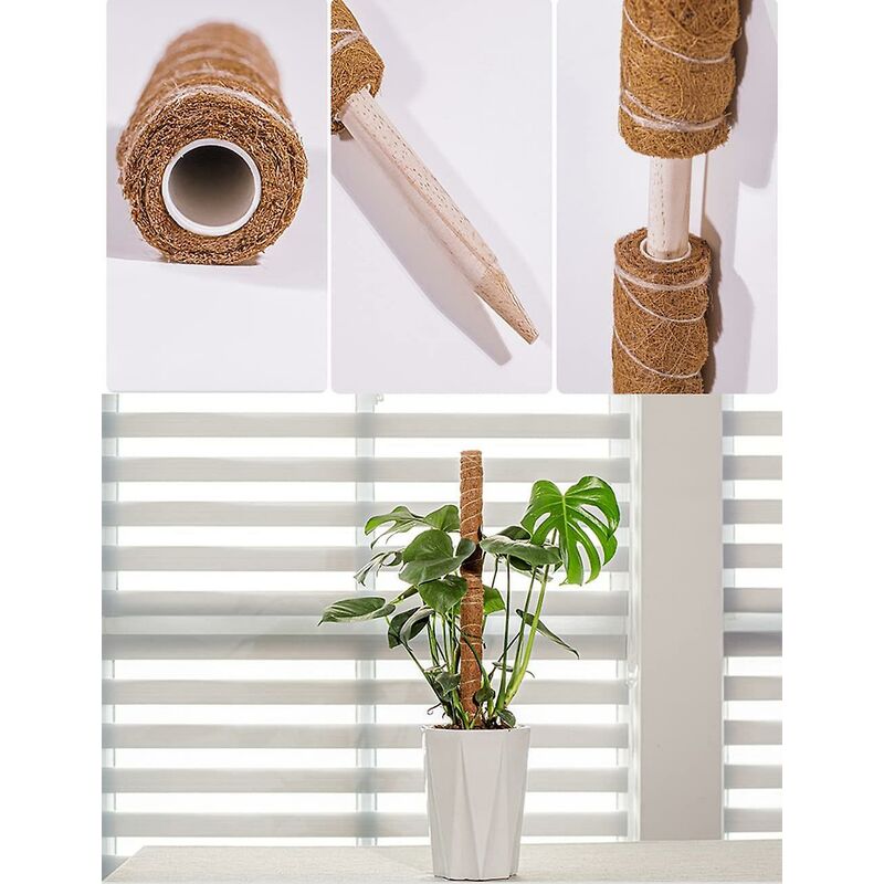 2 pcs Plant Stake, Coco Stake, Coco Pole, Coco Stick For Home Garden Climbing Plants Plant Support Extension