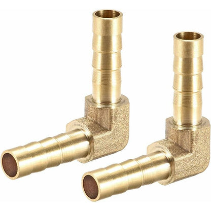 Map 2 pcs 6Mm Brass Barbed Hose Barb Fitting 90 Degree Elbow Tube Coupler