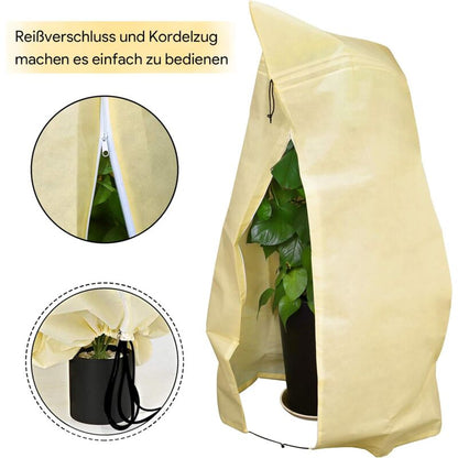 Plant Cover, Adjustable Plant Protection Cover With Zipper Drawstring, Reusable Frost-Proof Plant Protection Bag, 180 X