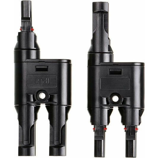 H- 1X Pair Of Solar Panel Connector (1 To 2 Branches), Mc4 Durable And Saving For Family