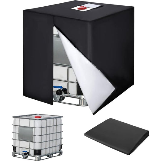 1000L Ibc Tank Cover, 420D Water Tank Cover, Anti-Uv Tank Protection Cover, Ibc Tank Protective Cover With Zipper, 120