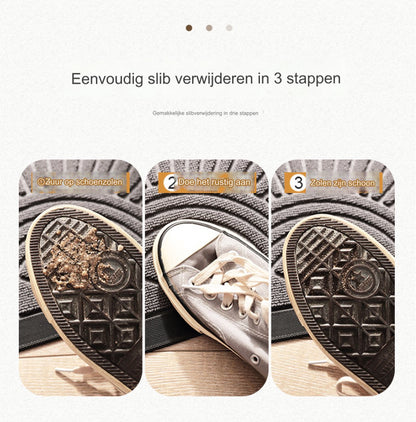 Rubber doormat - Semi-circular - Outdoor Anti-slip Washable Doormat - Rain - Outdoor - Indoor doormat - Dark gray - Drying mat - 60 * 90 cm - cleaning mat - outdoor - hall - balcony