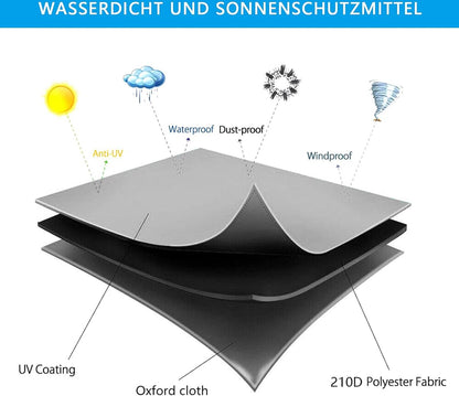 Waterproof sandpit cover - with drawstring - black - 120 x 120 x 20 cm - for sandpit, pool, patio, garden, square - Oxford cloth - waterproof, windproof, dustproof - suitable for protecting children's toys