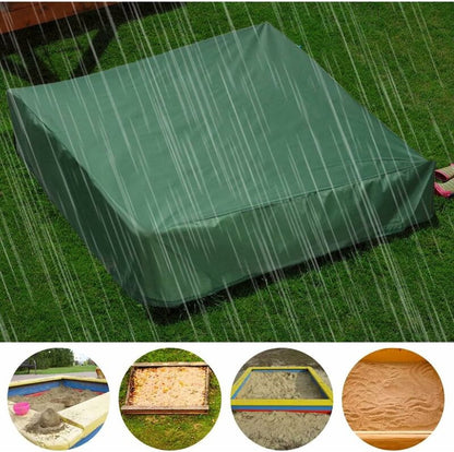 Waterproof sandpit cover - with drawstring - green - 120 x 120 x 20 cm - for sandpit, pool, patio, garden, square - Oxford cloth - waterproof, windproof, dustproof - suitable for protecting children's toys
