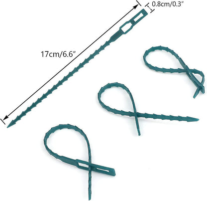 Adjustable Plant Ties 200 Pcs, 13.5 cm Flexible Plastic Garden Wire Ties for Plant Support