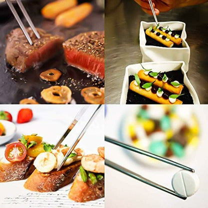 Stainless Steel Tweezers 30cm 12 Inch Long with Serrated End for Aquaristik Gardening Kitchen Industrial Work