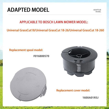 Set of 3 replacement spools for UniversalGrassCut 18V-26/18V-260/18/18-26/18-260, for ‎F016800570 and 1600A01R5J (6 m, 1.6 mm)..DEBUNS