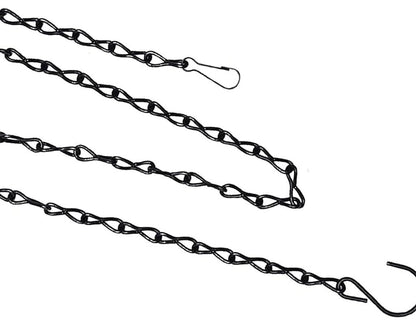 3-Pack Hanging Chain Set, Replacement Chain, Metal, Hanging Basket, Chains, Garden, Flower Pot, Plant Hanger with Clips and Hooks for Bird Feeder