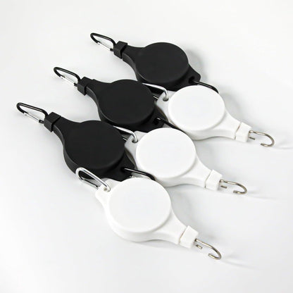 Plant Hooks - Retractable Plant Hanger - Easy-Access Hanging Flower Baskets - For Garden Baskets, Pots, and Feeders - Pack of 6