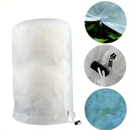 Plant Protection Bag - Reusable Plant Protection Bag with Drawstring - Garden Protection Bag - Frost Protection - Cold Protection - Winter - White - L-120x180cm