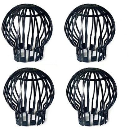 Pack of 4 - Plastic Drain Guards - Prevents drain pipes from becoming clogged by leaves, moss, mud, sludge, silt, balls and other debris.