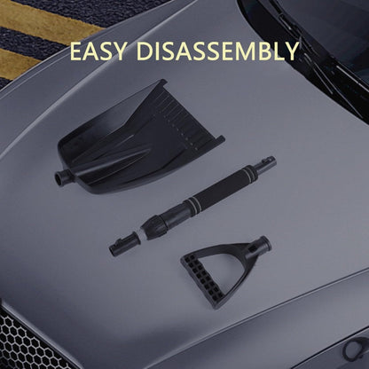 Folding Snow Shovel - Large Capacity | Lightweight & Portable - Wide Snow Clearing Range with Ergonomic D-Shaped Handle and Aluminum Blade - Snow Shovel for Outdoors, Cars, Gardens, Camping, Driveways（Black）
