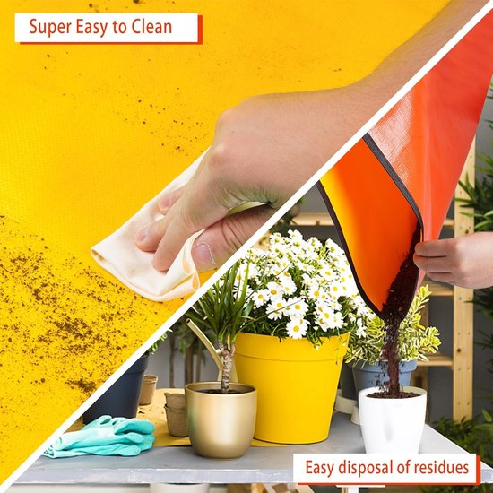 Houseplant Transplant Mat – Foldable and Portable Transplanting Mat to Prevent Soil Spills – Ideal for Succulents – Garden Gift for Plant Lovers (27" x 27")
