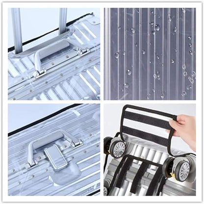 Luggage Cover - Transparent PVC Material - Waterproof and Scratch Resistant - Semi-transparent Luggage Cover - Suitable for Business Travel and Daily Use - 20