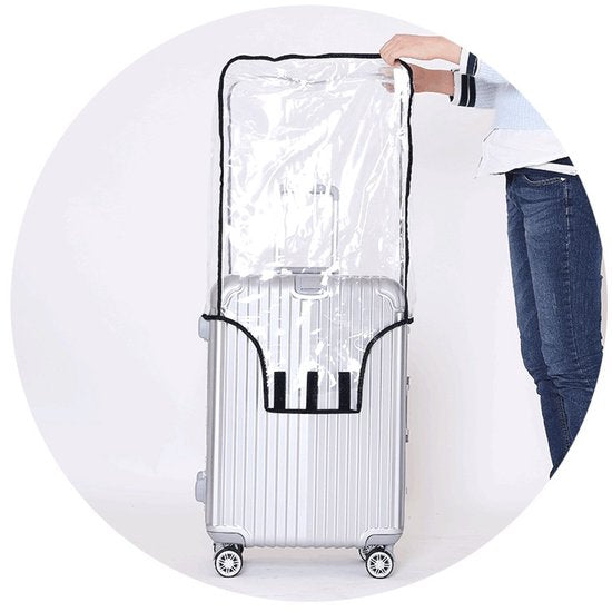 Luggage Cover - Transparent PVC Material - Waterproof and Scratch Resistant - Semi-transparent Luggage Cover - Suitable for Business Travel and Daily Use - 22