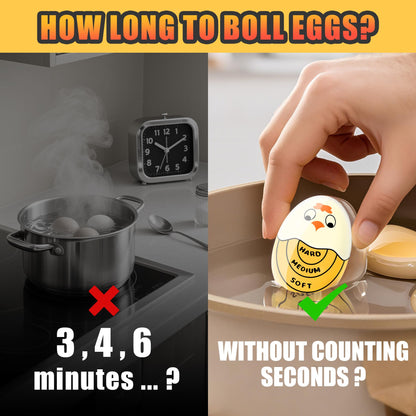 Egg Timer - Cook Along Egg Timer - Kitchen Timer - Egg Timer - Color Change Indicator - Heat Sensitive Sensor - Boil Eggs - Kitchen Gadget - Hard Medium Soft - Kitchen Accessories - Cooking Aid - Funny Gift - Pink - 2 Pieces