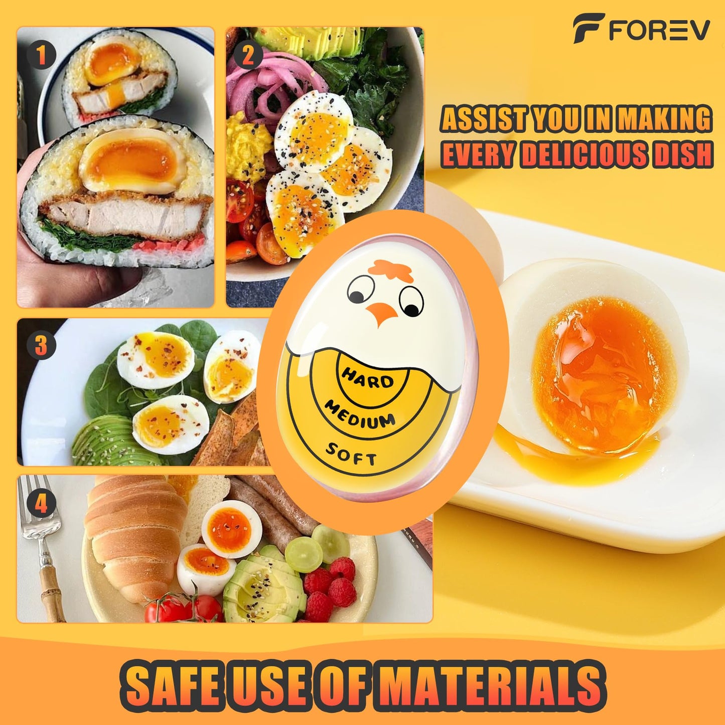 Egg Timer - Cook Along Egg Timer - Kitchen Timer - Egg Timer - Color Change Indicator - Heat Sensitive Sensor - Boil Eggs - Kitchen Gadget - Hard Medium Soft - Kitchen Accessories - Cooking Aid - Funny Gift - Pink - 2 Pieces