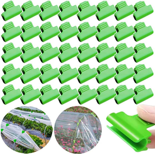 Greenhouse Clamps - Foil Clips - Pipe Clamps 16mm - Greenhouse Clips - Greenhouse Mounting - Tunnel Arch Clips - Vegetable Garden Accessories - Greenhouse - Fleece Cloth Holders - Bird Net Clamp - Insect Mesh Mounting - Garden Supplies - Plastic - Green -