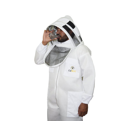 Beekeeping Bee Suit 2 Layer Mesh Hood Style Light Weight & Ultra Cool- M