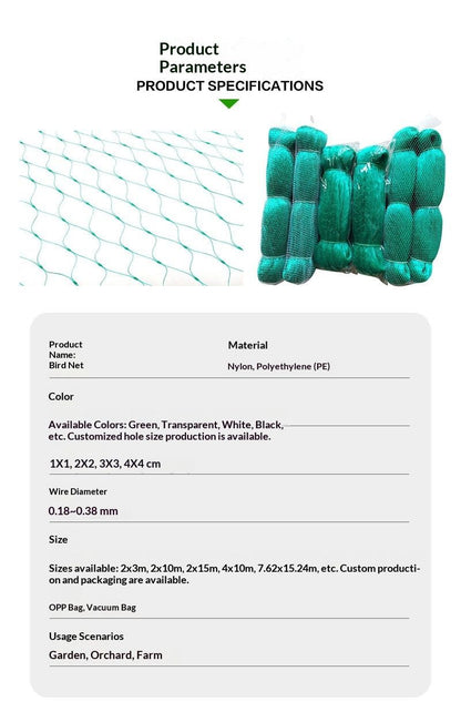Transparentnylonmesh,4meterswideby15meterslong
