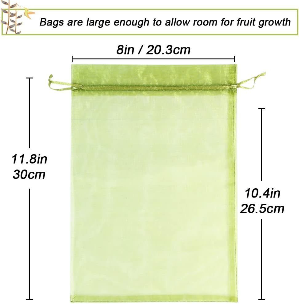 Insect-proofMeshBags,DarkGreen,20-Pack