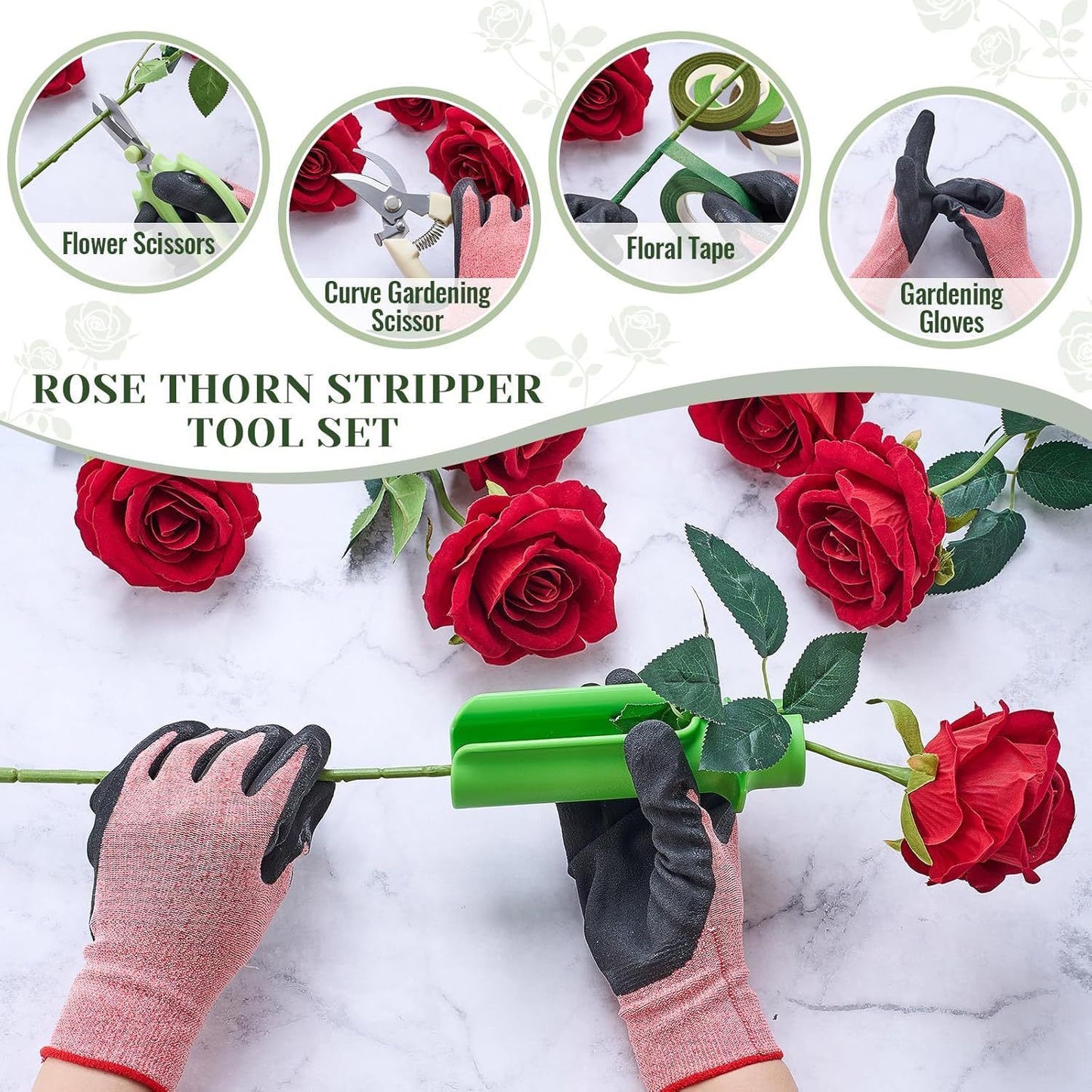 Rose thorn remover-Green