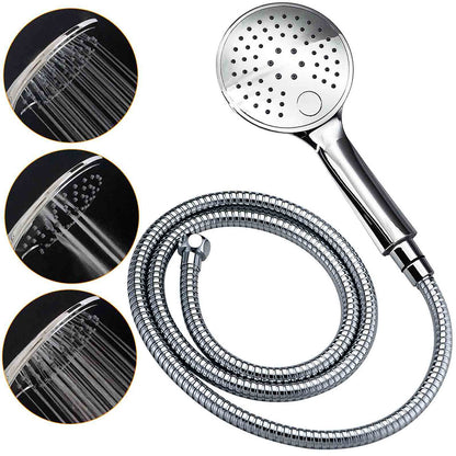WELS Round 9" Twin Shower Head 3 Mode Handheld Gooseneck Wall Arm 2 in 1 Combo Taps Set