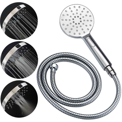 WELS Twin Shower Set Large Round 12" Rainfall Head 3 Modes Handheld Silde Rail