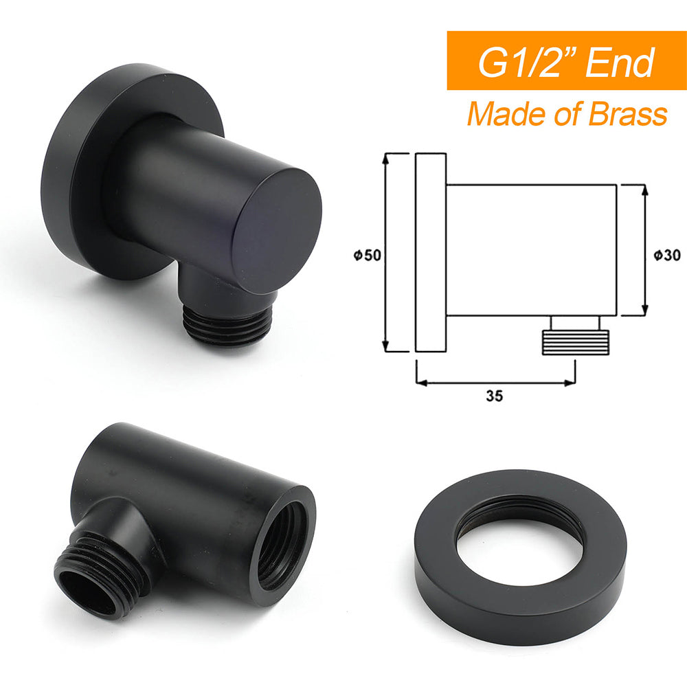 Matt Black 2in1 Set 8" Square Thin Shower Head Handheld Adjustable Silding Rail Mixer