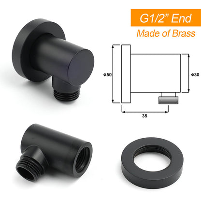 Matt Black 2in1 Set 8" Square Thin Shower Head Handheld Adjustable Silding Rail Mixer