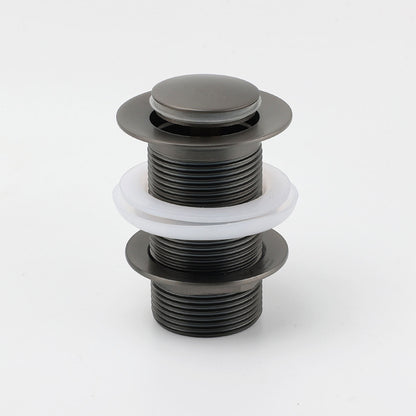 Gun Metal Brass 32mm Push Pop Up Plug Non-Overflow Basin Sink Drain Outlet Waste