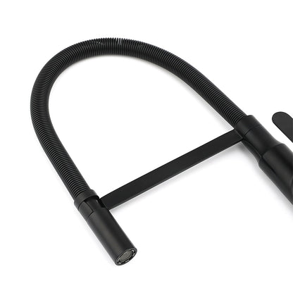 Matt Black Kitchen Sink Basin Mixer 360º Swivel Faucet Tap Pull Out Spout WELS