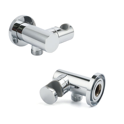 Brass Water Inlet Connector Handheld Shower Head Hose Swivel Bracket Holder Wall Elbow