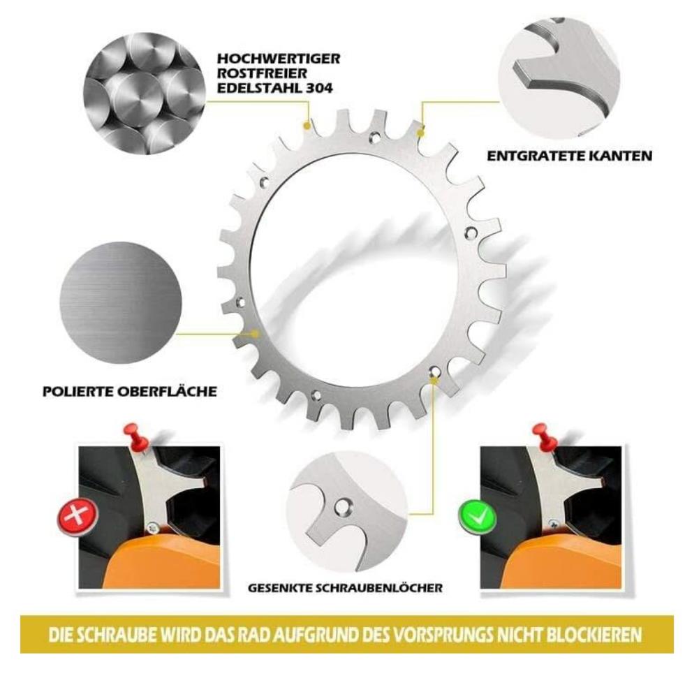 Worx Landroid Robotic Lawn Mower Pulley Sprocket Studs Anti-Slip Wheels-L Type 225mm, 2pcs