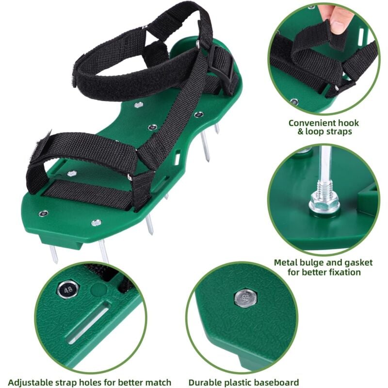 Lawn Aerator Sandals Free Installation, Grass Spike Shoes Grass Vertical Cutter Grass Shoes Garden