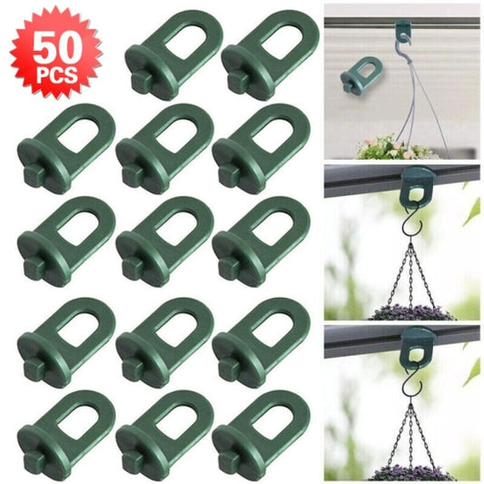 50pcs Greenhouse Plant Crop Clamps Greenhouse Hanging Clamp Crop Hooks