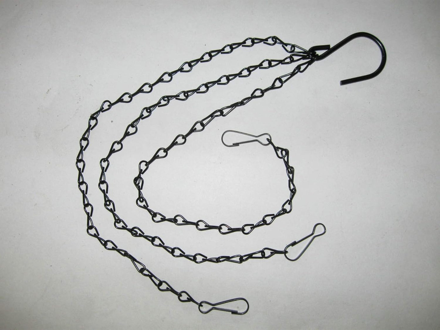 3-Pack Hanging Chain Set, Replacement Chain, Metal, Hanging Basket, Chains, Garden, Flower Pot, Plant Hanger with Clips and Hooks for Bird Feeders