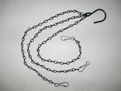 3-Pack Hanging Chain Set, Replacement Chain, Metal, Hanging Basket, Chains, Garden, Flower Pot, Plant Hanger with Clips and Hooks for Bird Feeders